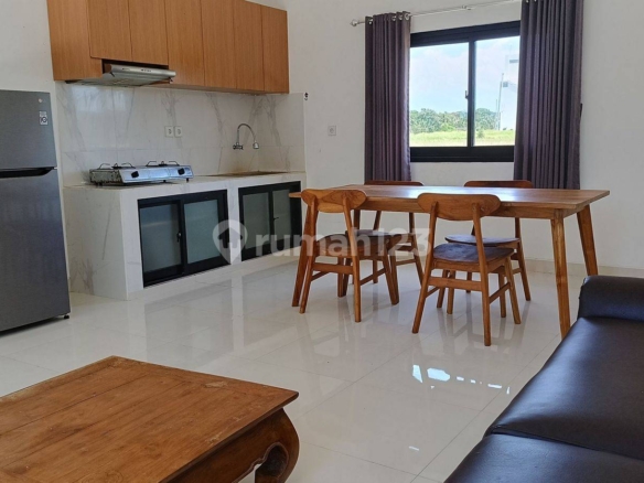 Modern Minimalist House for Rent in Tabanan, Bali with Rice Field Views and Full Amenities